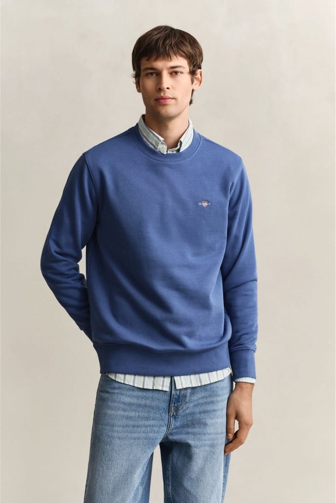 Gant Shield Crew Sweater Heren - Maat L