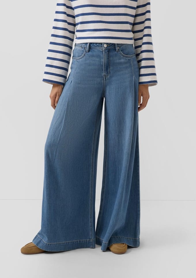 s.Oliver - female - Jeans / Regular Fit / Hoog model / Extra wijde pijpen / Lyocellmix