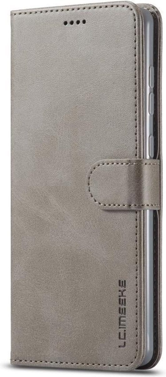 LC.IMEEKE Hoesje - Geschikt voor Samsung Galaxy A71 Hoesje - LC.IMEEKE Luxe Book Case - Grijs
