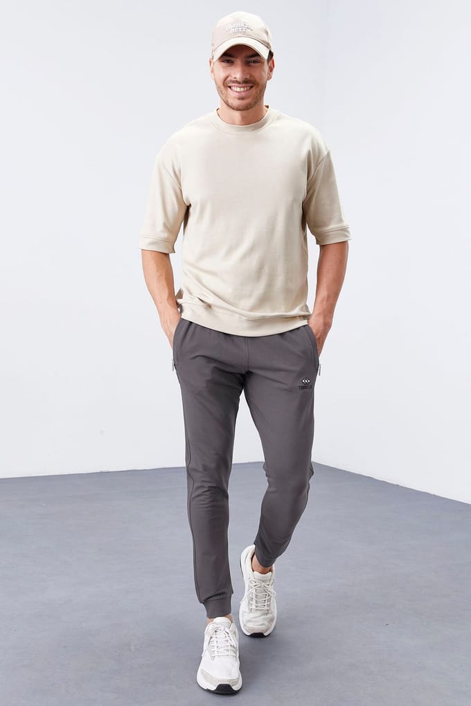 Heren Slim-Fit Fleece Joggingbroek
