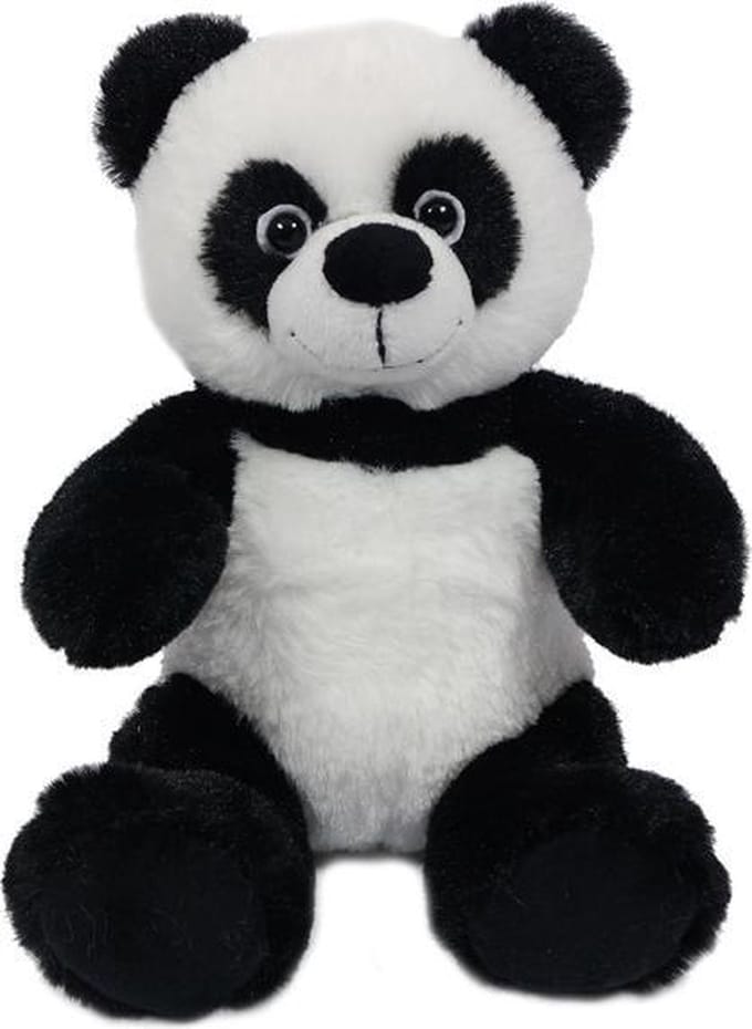 Pia Soft Toys - Pluche knuffeldier - Panda 21 cm wit rond oog