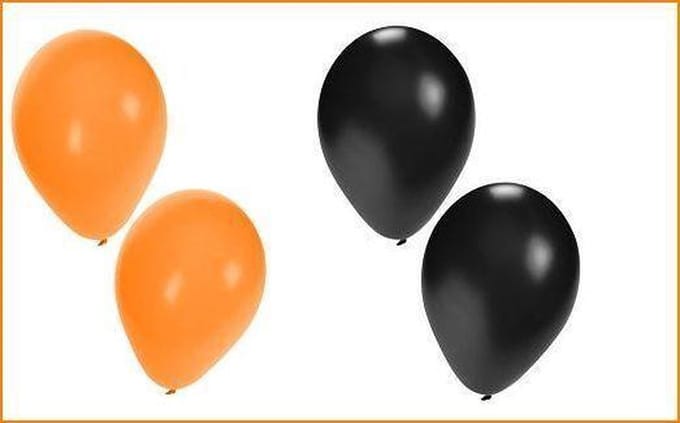 Zwart en oranje ballonnen 30x