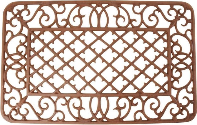 Esschert Design Deurmat gietijzer ruit 67x42 cm