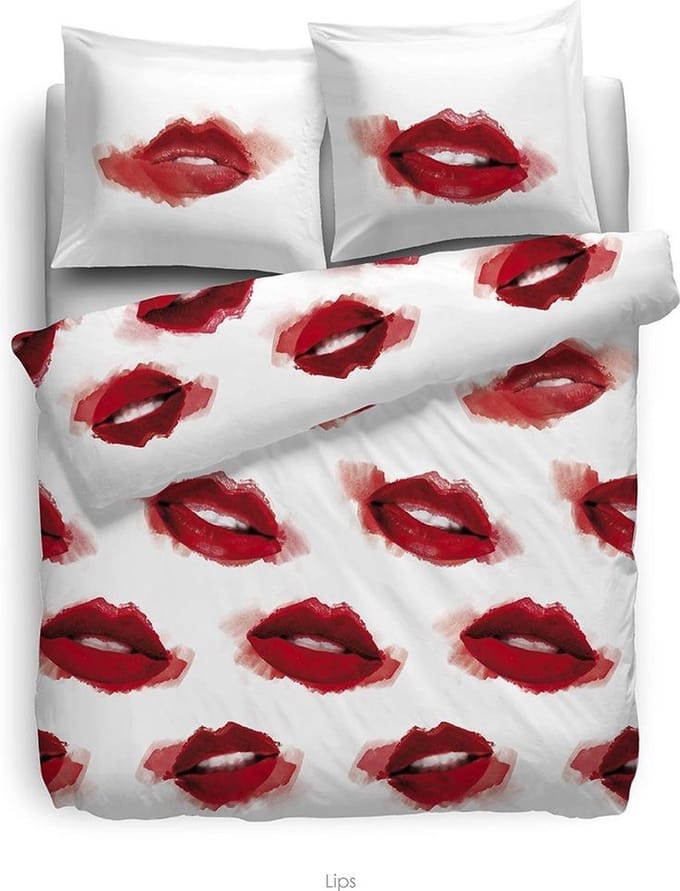 HNL Living Lips Dekbedovertrek - Eenpersoons - 140x200/220 cm - Multi