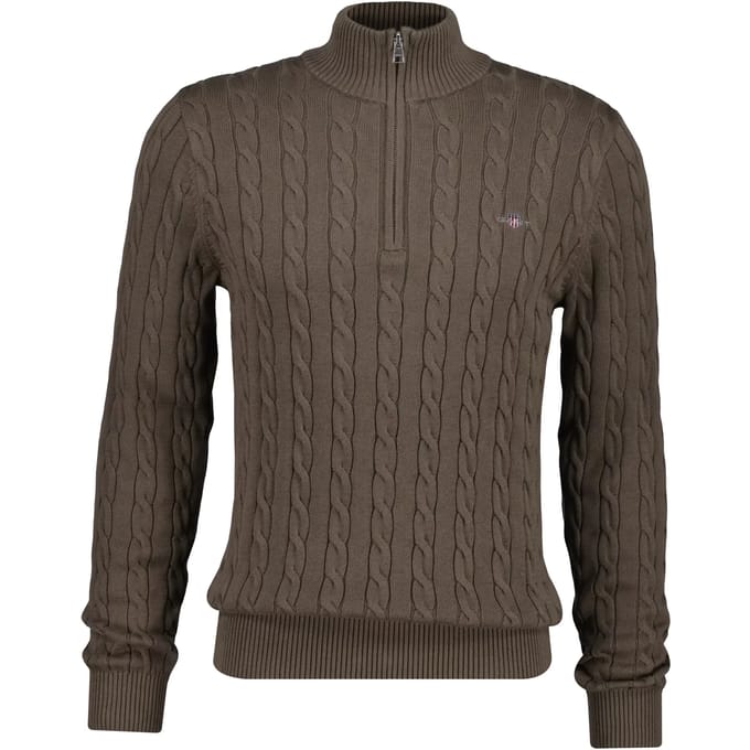 Pull 1/2 zip gedraaide brei Gant