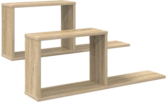 vidaXL - Zwevende - schappen - 2 - st - Sonoma - Eiken - 80 - x - 15 - x - 30 - cm