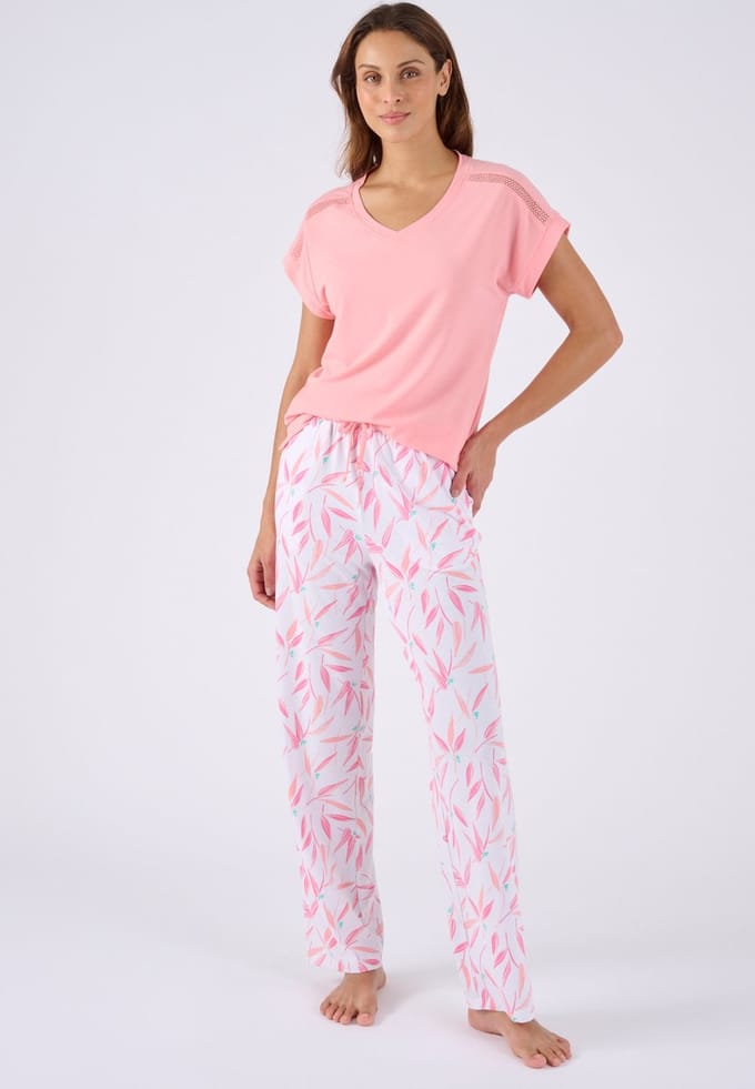 Damart - Pyjama jersey tricot Climatyl - Dames - Roze - 42-44 (M)