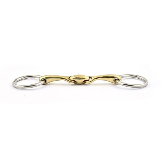 Mors dubbele brisures voor paard van dressuurbit Jump'In