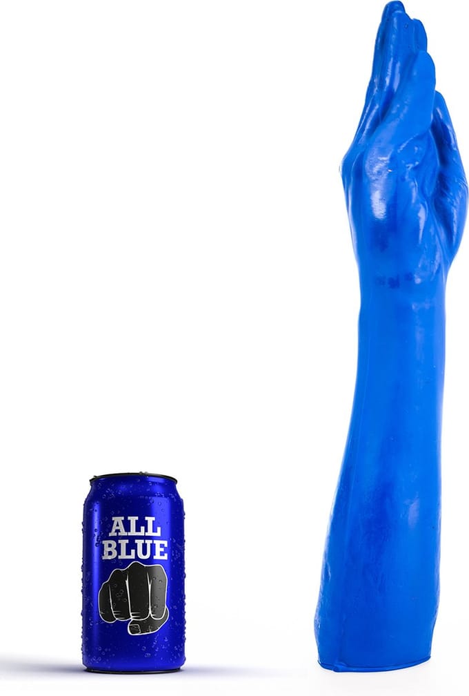 All Blue Fisting Dildo 37 x 7 cm - blauw