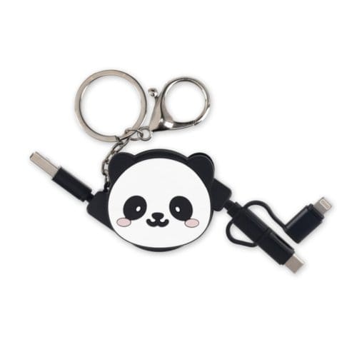 Legami 3-in-1 uitrekbare oplaadkabel, charge 'n roll - panda