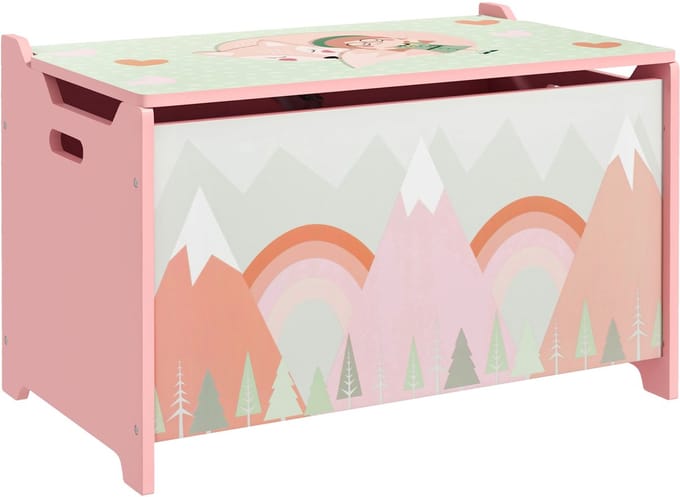 ZONEKIZ Kinderopbergkist - MDF - 60x37x39cm - Roze