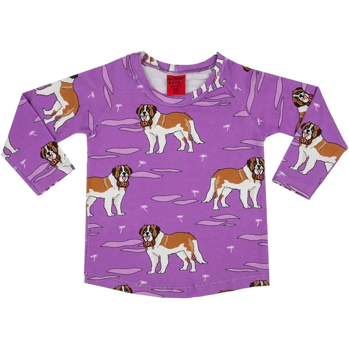 T-shirt met lange mouwen kind Raspberry Republic Saint Bernard