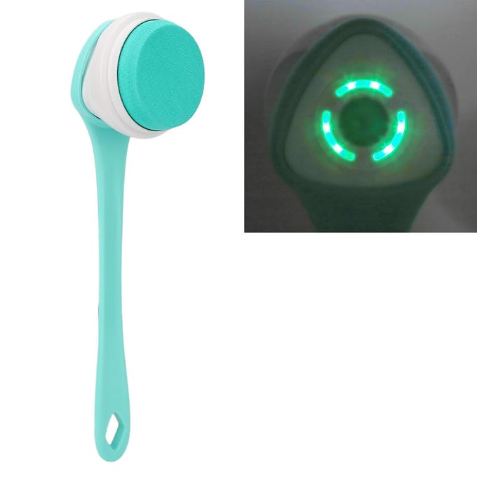 IP67 Waterdichte Multifunctionele Elektrische Doucheborstel 3 Snelheden 5 Borstelkoppen Lange Handgreep Massage blue