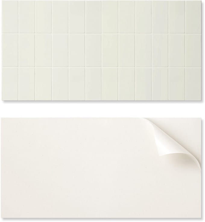 Vinyl vloertegelset, rechthoekig raster, tegels 10x40x20 cm