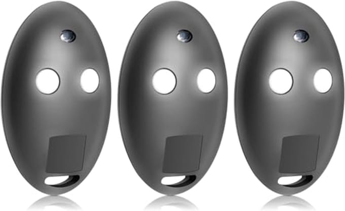 Afstandsbediening voor garagepoorten en toegangsdeuren - 3 stuks, 2-kanaals, 433 MHz rolling code