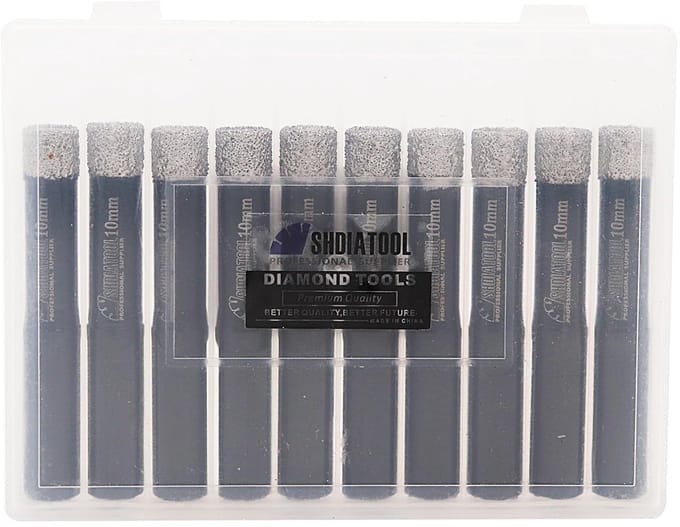 Diamantboor 10 mm voor Tegels Graniet Marmer Pack van 10