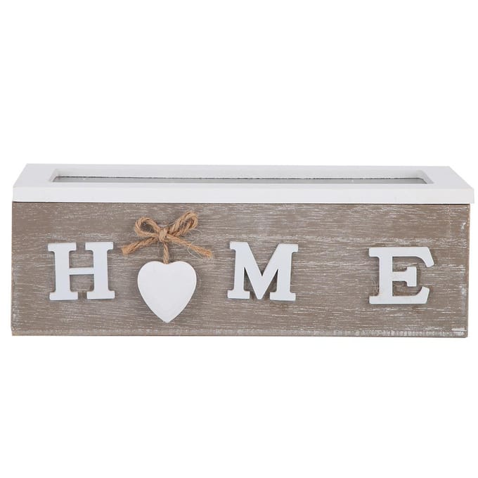 Organisateur de Bijoux Sachet de Thé Boîte de Rangement Conteneur de Bureau (Trois Compartiments) white
