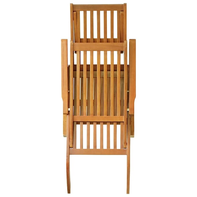 vidaXL - Terrasstoel - met - voetensteun - en - tafel - massief - acaciahout