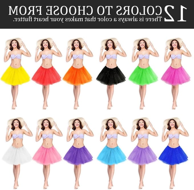 Elegante Tutu Rok voor Vrouwen, Elastische 3-Laags Tule Rok voor Ballet, Dans, Feest en Carnaval