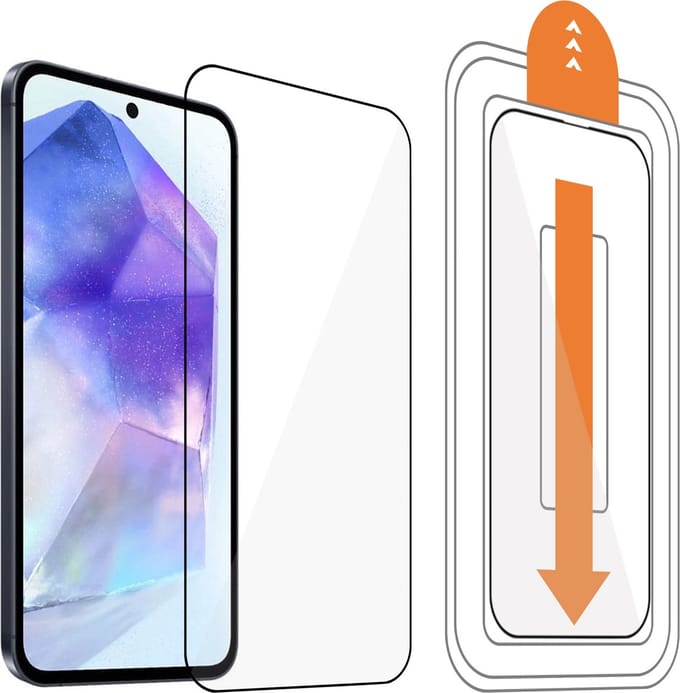 Screenprotector Geschikt voor Samsung Galaxy A55 / A35 - Gehard Glas Screenprotector - Installatie Tool