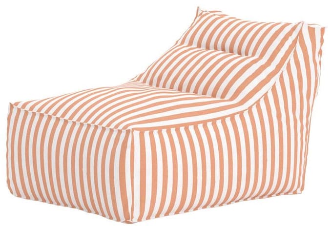 Svea - Sammy ligbed stof - 118x94x83 cm - wit/perzik gestreept