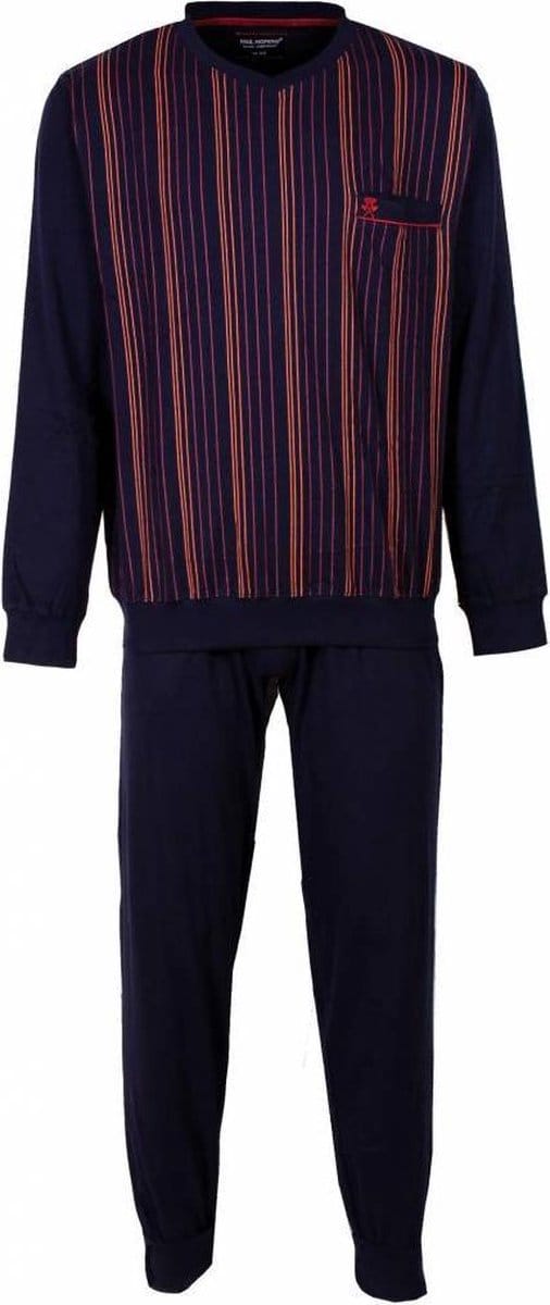 Paul Hopkins Heren Pyjama - 100% Katoen - V Hals - Rood - Maat S