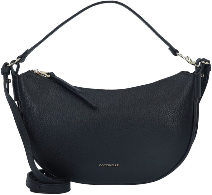 COCCINELLE Leren Handtas Schoudertas C-Easy Handle Bag Noir Zwart