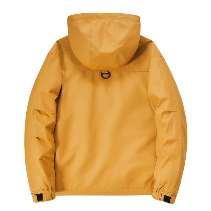 Veste coupe-vent ample à capuche pour homme, grande taille, décontractée, multi-poches, pour l'extérieur 5XL black