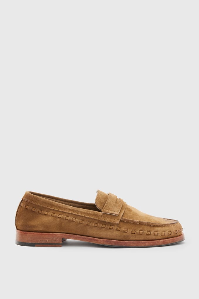 AllSaints Sammy Loafer Tan Taglia: 46 | Mocassini Outlet | Uomo