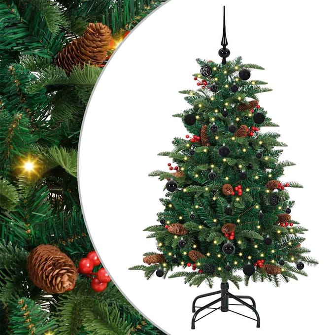 vidaXL - Kunstkerstboom - Groen - 150 - cm - PVC - en - Metaal - en - Plastic