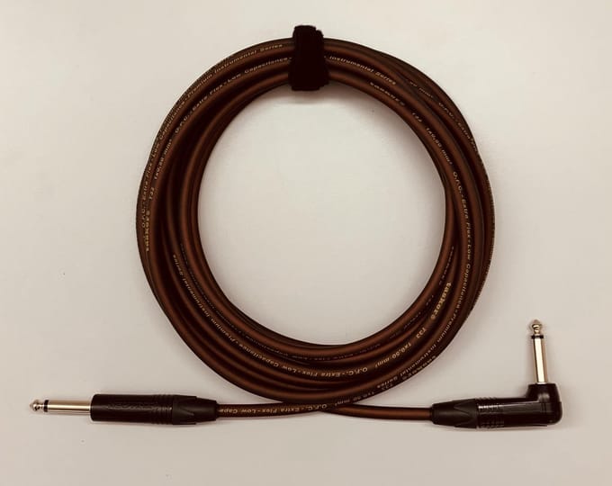 Tasker T33 Brown 6m 6.3mm TS jack gitaarkabel