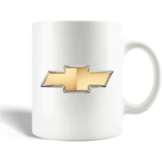 Mug en Céramique - Chevrolet - Logo Jaune - 30cl - Compatible Lave-Vaisselle - Rond