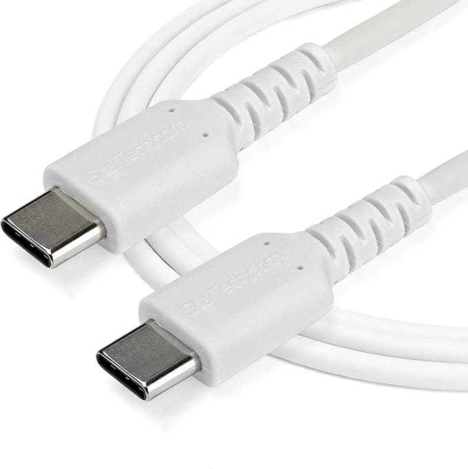 StarTech.com 1 m / 3.3 ft. USB C Cable - Wit - Aramid Fiber - USB-C cable - 1 m