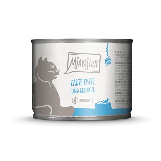MjAMjAM Cat - Leckere Mahlzeiten Dose 6x200g | Ente & Geflügel