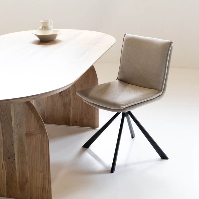 Eetkamerstoel Odense Beige Basel - Giga Living