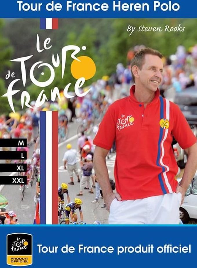 Tour de France - Polo  Cauterets Maat XL Rood