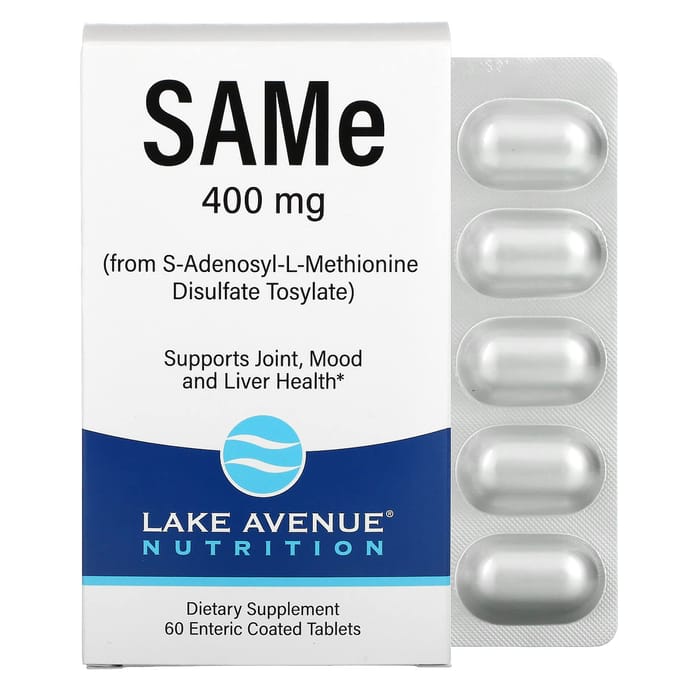Lake Avenue Nutrition, SAMe (s-adénosyl-l-méthionine disulfate tosylate), 400 mg, 60 comprimés