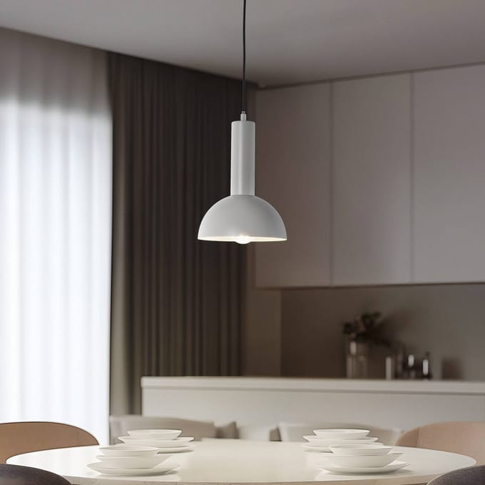 SIGMA Hanglamp Vitrum cupola S, taupe, halfronde, Ø 19 cm