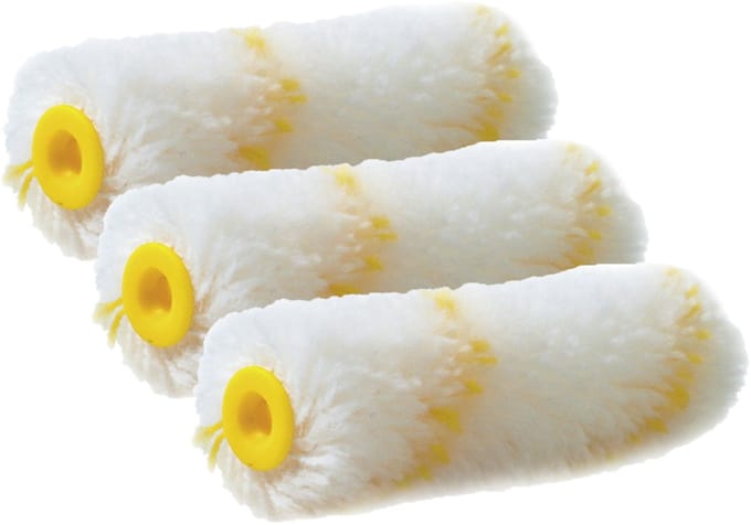 Sorex Muur vacht verfrollers polyacryl - 3x - 4 x 10 cm - wandrollers - Schilders benodigheden