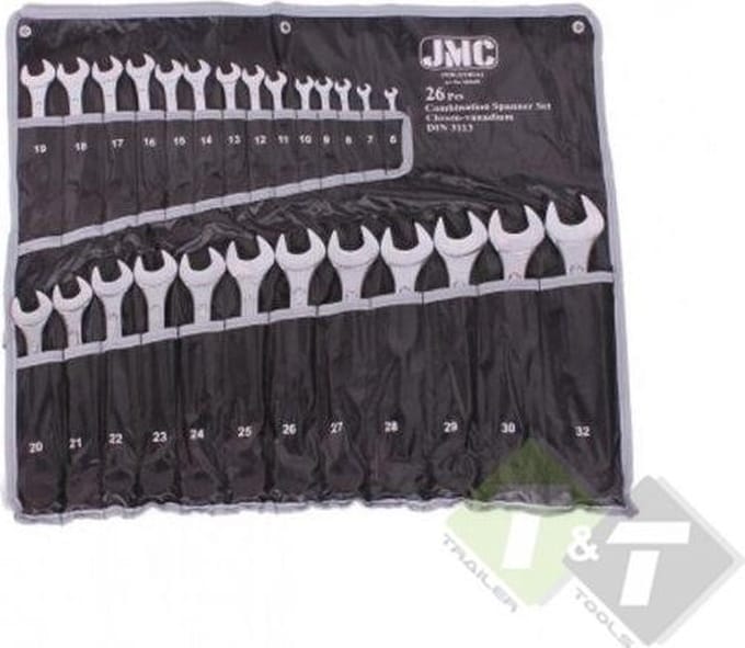 JMC Steekringsleutel set, 26 delig, 6 tot 32mm maten, Din3113