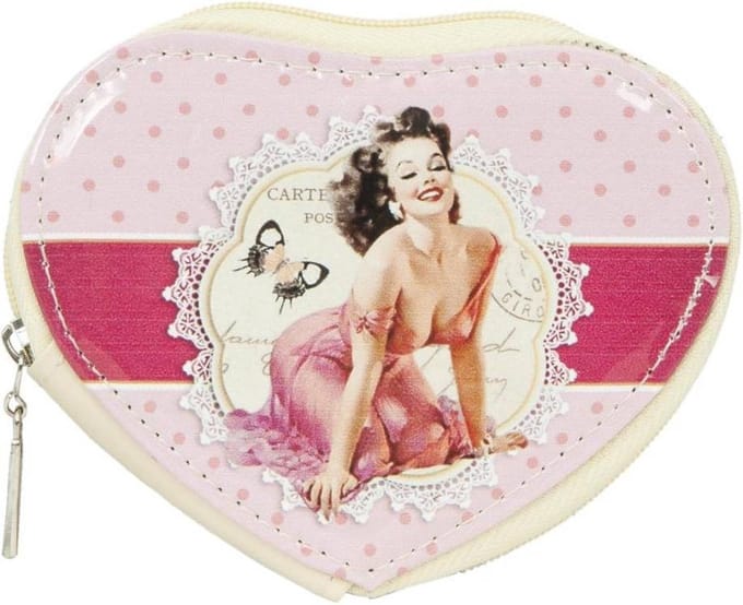 Clayre & Eef FAP0117 - Beurs - 9 x 12 cm - synthetisch - pink