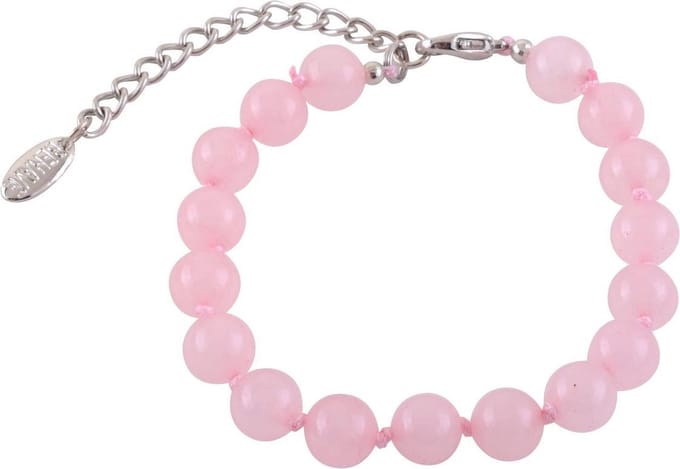 Behave - Roze armband met edelsteen kralen - liefdevol detail