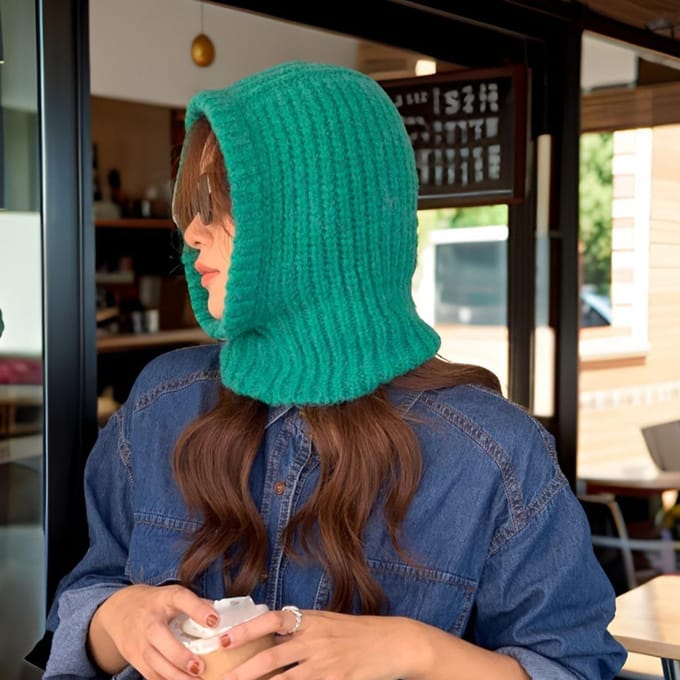 Gebreide Muts Dames Sjaal Eendelig Wintermuts Pluche Warm en Modieus Veelzijdige Gebreide Muts Adjustable kameel