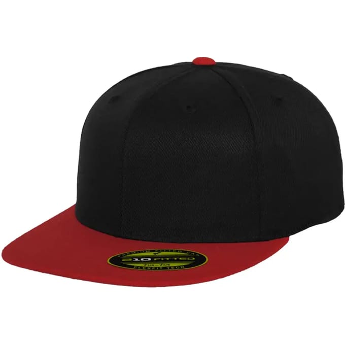 Urban Classics - Premium 210 fitted Pet - S/M - Zwart/Rood