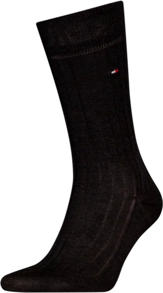 Tommy Hilfiger Herensokken Premium Rib Fil D'ecosse Dark Grey Melange