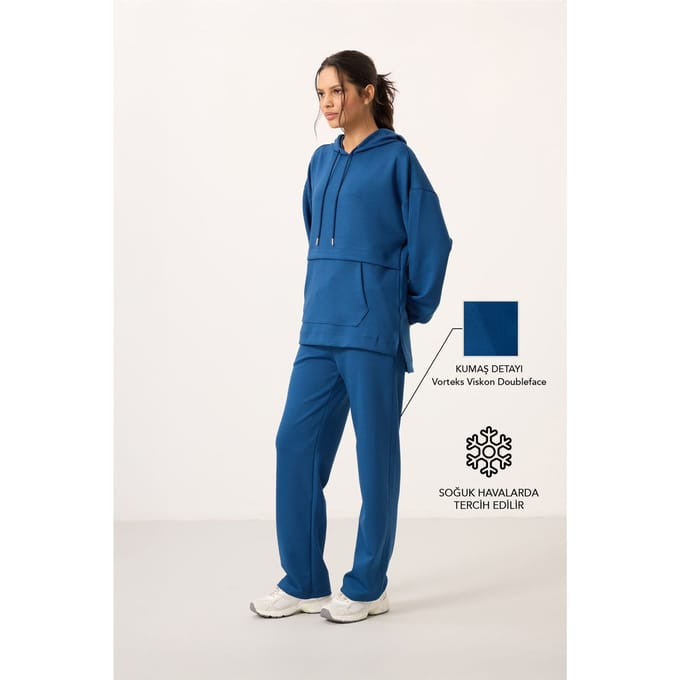 Oversized Hoody en Brede Pantalon Set
