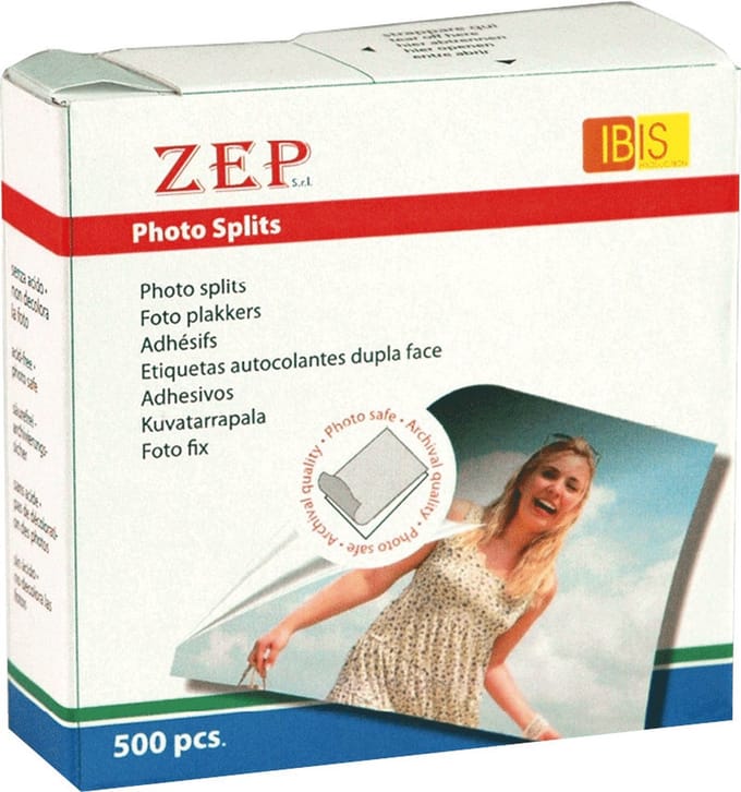 Zep Foto Plakkers Dubbelzijdig BX500 500 Stuks 13x17 mm