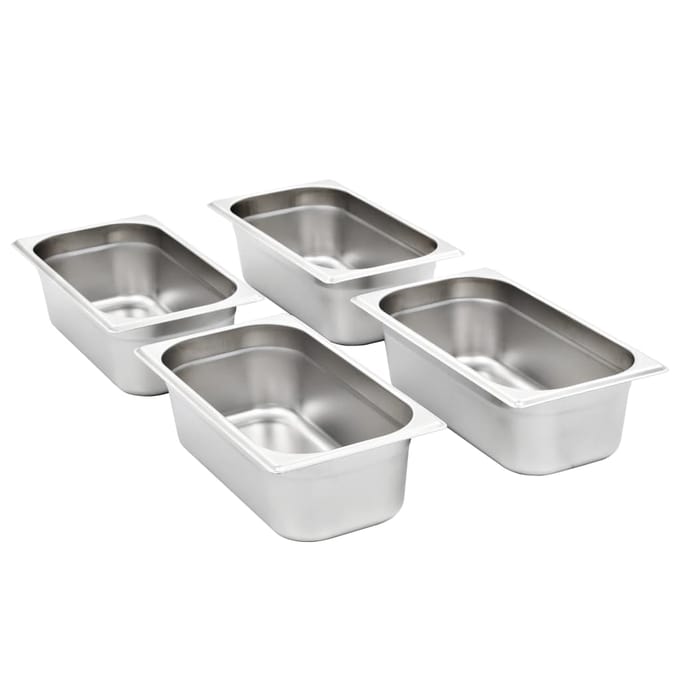 vidaXL - Gastronormbakken - 8 - st - GN - 1/3 - 100 - mm - roestvrij - staal