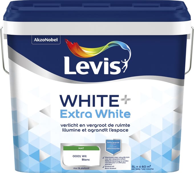Levis - White+ Extra White - Wit - 5 L