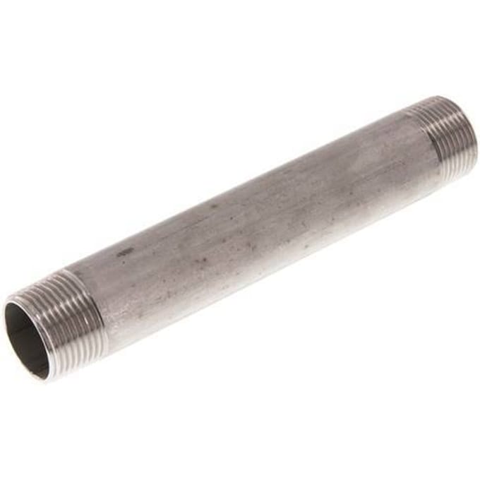 R 3/4'' RVS Dubbele Pijpnippel 20 Bar DIN 2982 - 150mm
